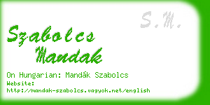 szabolcs mandak business card