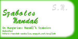 szabolcs mandak business card